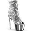 Pleaser - ADORE1008SQ Bottes de plateforme, Pole dance chaussures - Chaussures de pole dance - Couleur argent Product image